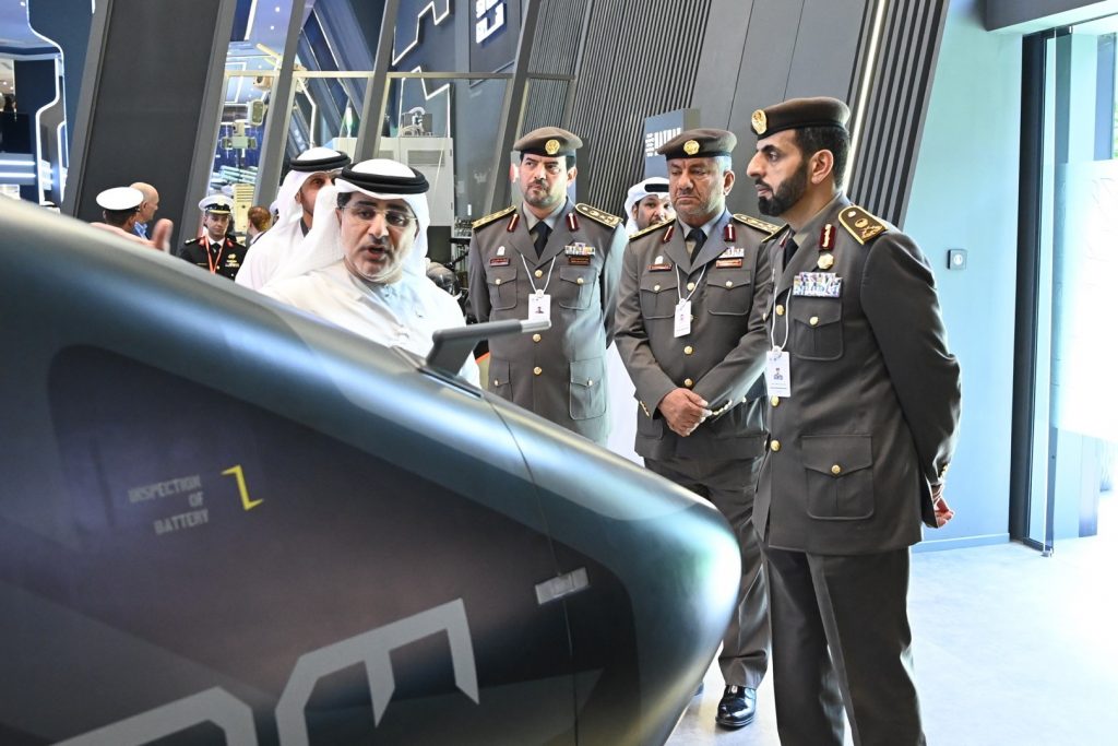 A delegation from “Identity, Citizenship, Customs and Ports Security” visits IDEX 2023