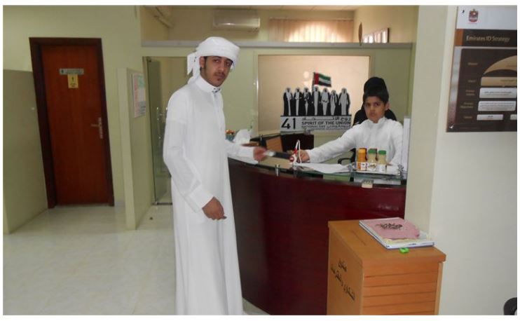 Dreams of two children to work at “Emirates ID” for one day come true through Al Dhaid Service Center