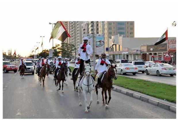 Ras Al Khaimah Center organizes procession for knights in observance of National Day