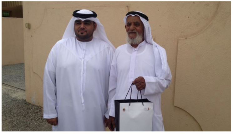 Al Dhaid Service Center Organizes a visit to the elderly during Eid