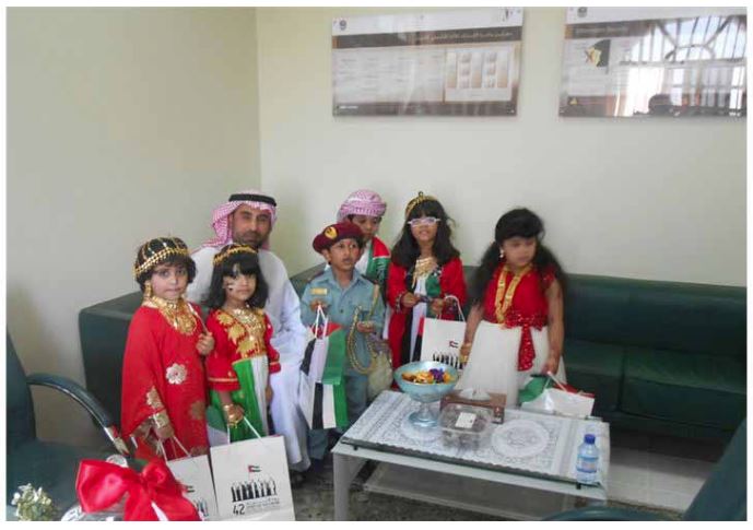 Al Dhaid Center organizes a gala lunch and honors Al Hisn Kindergarten children marking the UAE National Day