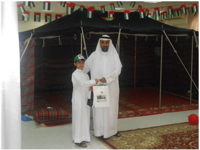 Al Dhaid Center organizes a gala lunch and honors Al Hisn Kindergarten children marking the UAE National Day