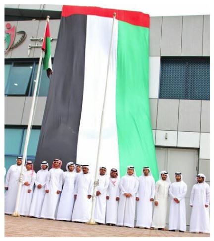 Musaffah Center Celebrates National Day with children, police music and “Anqash”