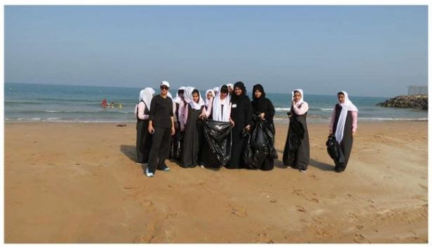 Ras Al Khaimah Registration Center Organizes ” Beach Cleaning Campaign
