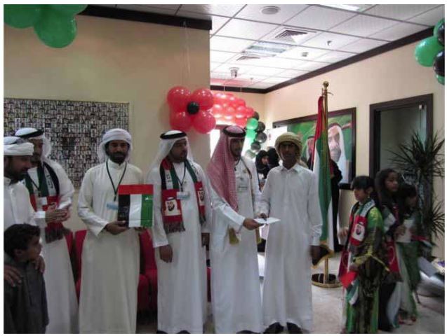 Gheyathi Center designs a painting entitled ‘A Message of Loyalty” in celebration of the UAE National Day