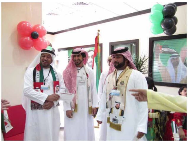 Gheyathi Center designs a painting entitled ‘A Message of Loyalty” in celebration of the UAE National Day