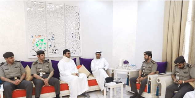 A delegation from “Ras Al Khaimah Residency” visits a colleague who underwent a surgery ×