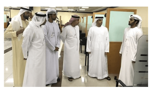 Director of Customer Happiness Centers inspects the work in Musaffah Customer Happiness Center