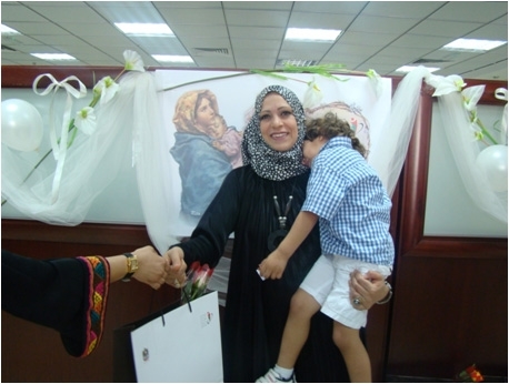 Women employees of Musaffah Registration Center celebrate Mother’s Day