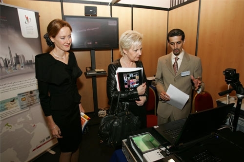 Finnish Minister of Communications in the Milano Exhibition Emirates ID’s pavilion