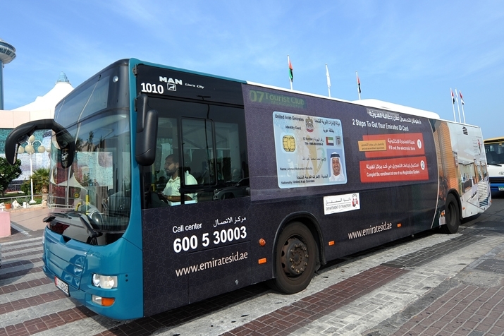 Emirates ID launches “Register Now” campaign on tens of public transport buses