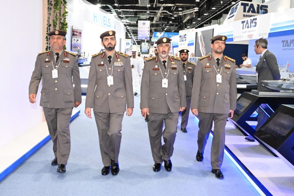 A delegation from “Identity, Citizenship, Customs and Ports Security” visits IDEX 2023