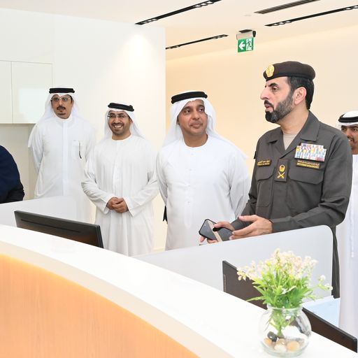 A delegate from “The Federal Authority for Identity, Citizenship, Customs & Ports Security” visits the port of Al Ghowaifat.