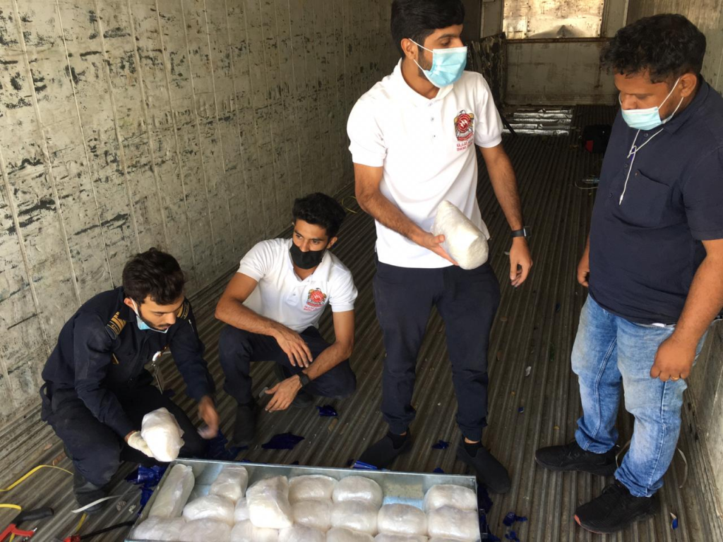 Sharjah customs in cooperation with the authority seized narcotic crystal